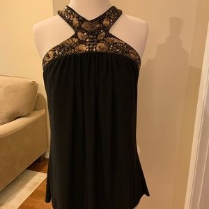 Cache Sleeveless Halter Top